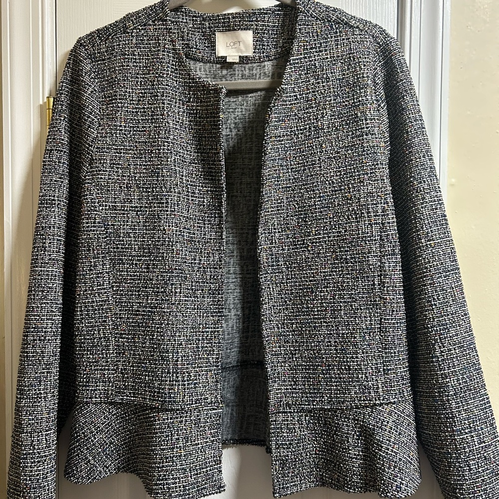LOFT Women's Rainbow Tweed Blazer